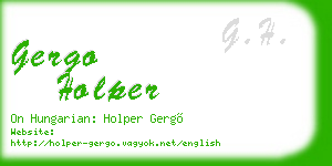 gergo holper business card