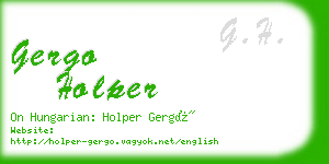 gergo holper business card